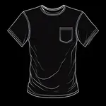 form-fitting short-sleeved black t-shirt image